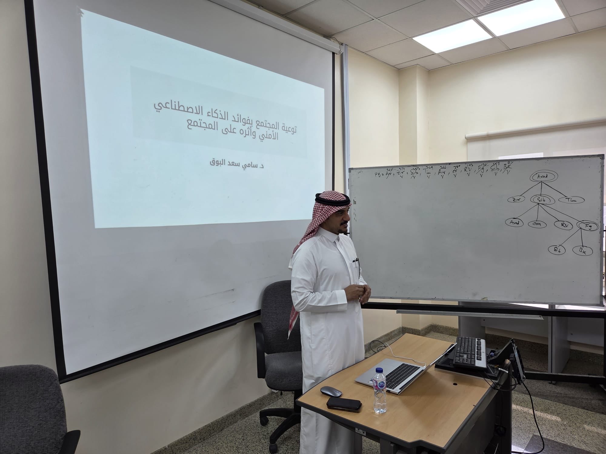 تنفيذ لقاء توعوي لطلاب كلية الحاسب بالتعاون مع وحدة التوعية الفكرية يوم الثلاثاء 22-شعبان-1447